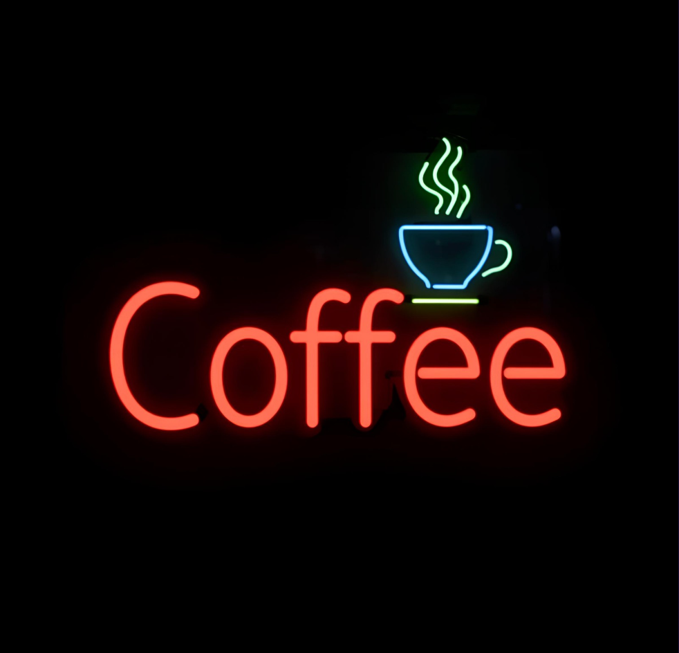 Coffee Neon Schild – LED Leuchtschild mit Tasse für Café & Küche