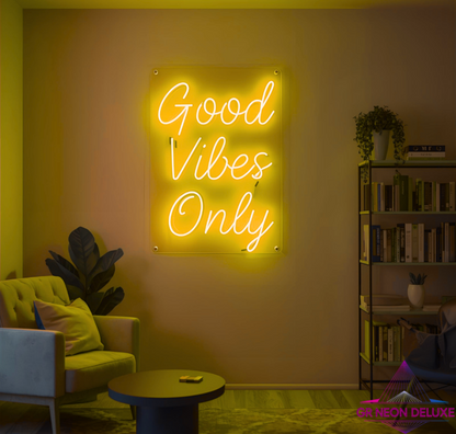 Good Vibes Only Neon Schild für Kinderzimmer / Schlafzimmer / Wohnzimmer