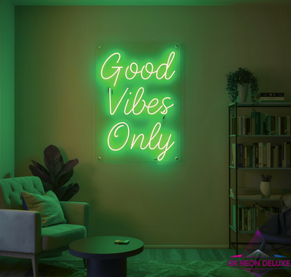 Good Vibes Only Neon Schild für Kinderzimmer / Schlafzimmer / Wohnzimmer