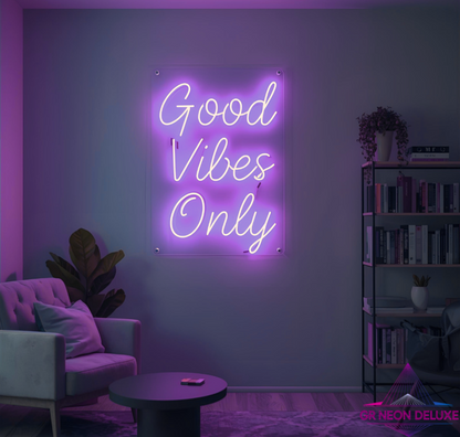Good Vibes Only Neon Schild für Kinderzimmer / Schlafzimmer / Wohnzimmer