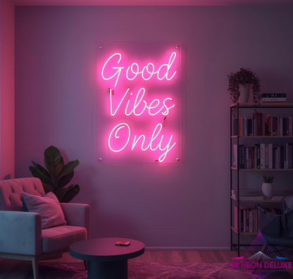 Good Vibes Only Neon Schild für Kinderzimmer / Schlafzimmer / Wohnzimmer