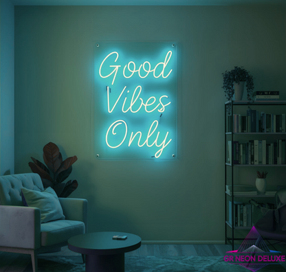 Good Vibes Only Neon Schild für Kinderzimmer / Schlafzimmer / Wohnzimmer