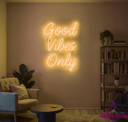 Good Vibes Only Neon Schild für Kinderzimmer / Schlafzimmer / Wohnzimmer