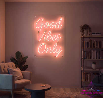 Good Vibes Only Neon Schild für Kinderzimmer / Schlafzimmer / Wohnzimmer