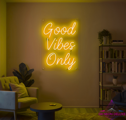 Good Vibes Only Neon Schild für Kinderzimmer / Schlafzimmer / Wohnzimmer