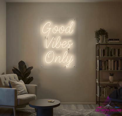Good Vibes Only Neon Schild für Kinderzimmer / Schlafzimmer / Wohnzimmer
