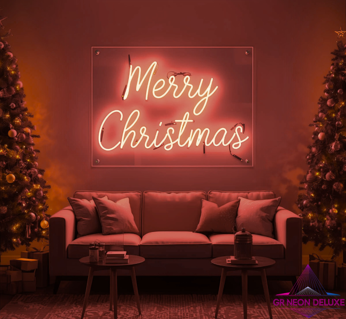 LED Neonschild „Merry Christmas“ – Stylische Weihnachtsdeko mit Leuchteffekt