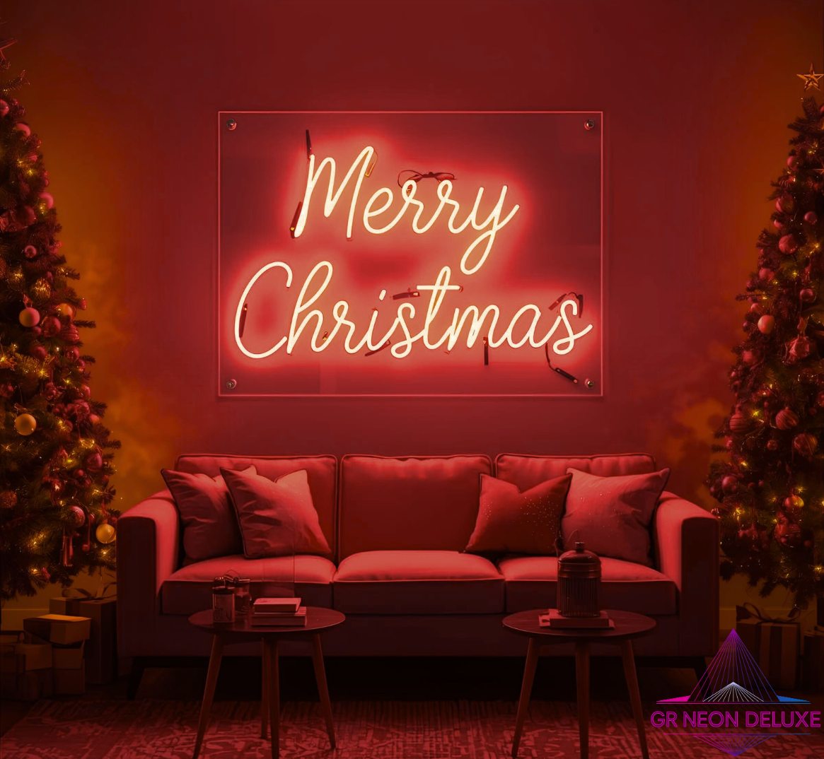 LED Neonschild „Merry Christmas“ – Stylische Weihnachtsdeko mit Leuchteffekt