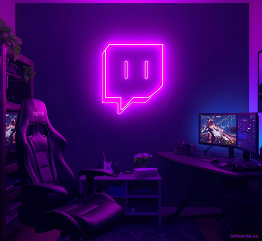 Twitch Logo Neon Schild – Perfektes Ambiente für Streamer & Gaming-Setups